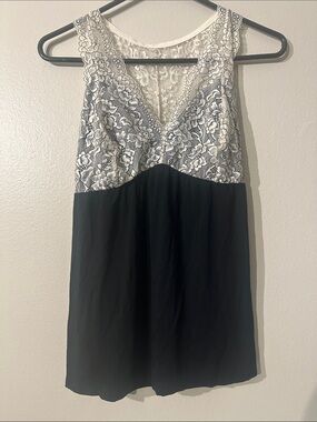 NWT Adore me Lace-Trim Black & White Chemise Nightdress Sz XL
